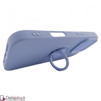 Silikoninis dėklas su žiedu - šviesiai violetinis (Apple Iphone 16 Pro Max)